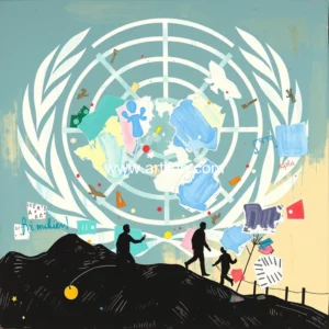 Artistic representation for Christie announces auction benefiting UNHCR