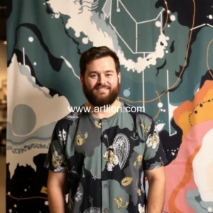 Artistic representation for Casper's artist travis glasgow unveils new fabric line at high street