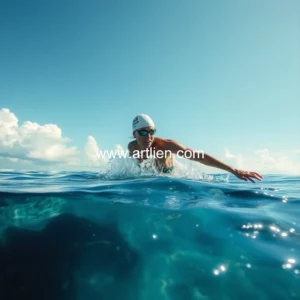 Artistic representation for How this art specialist broke records as an open water swimmer