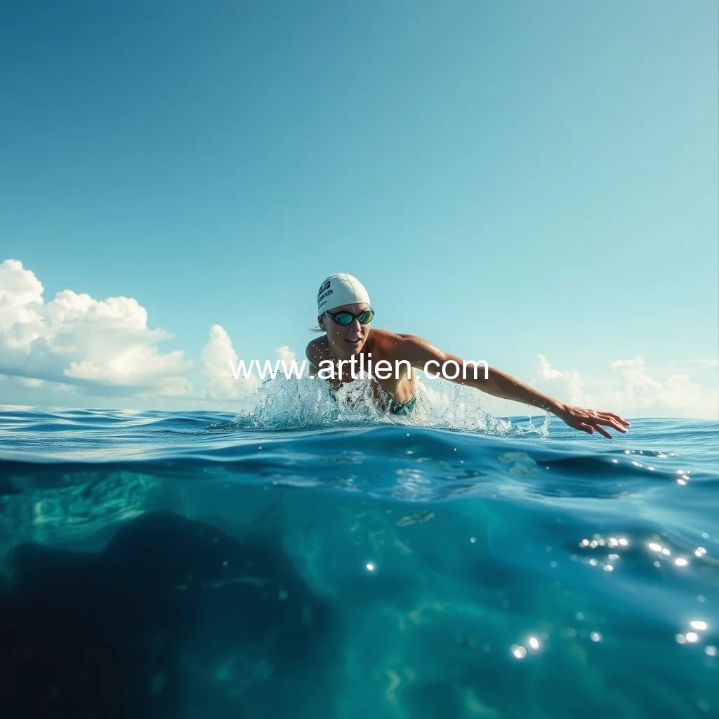 Artistic representation for How this art specialist broke records as an open water swimmer