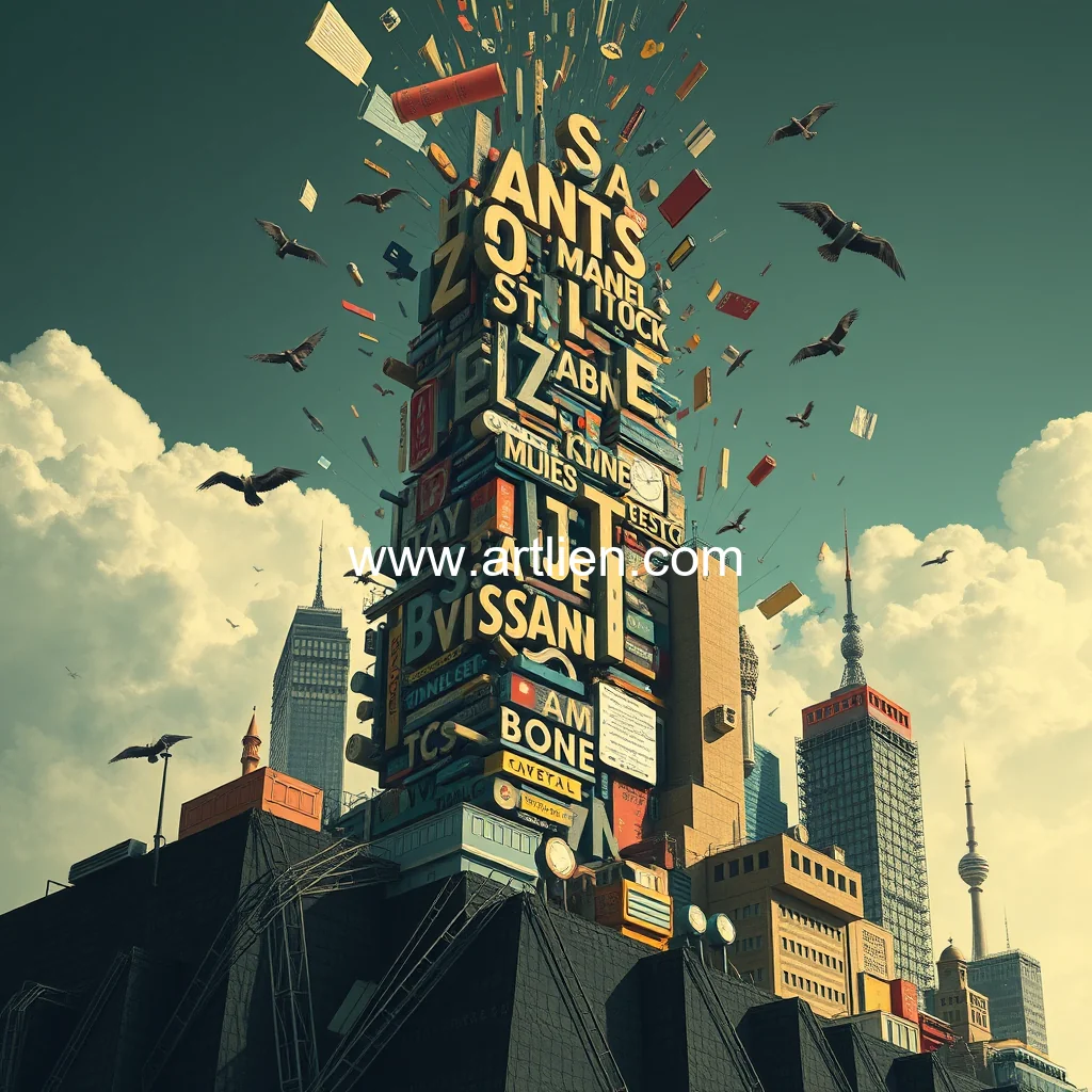 Artistic representation for Pedro Zylbersztajn Captures the Feeling of Linguistic Overload