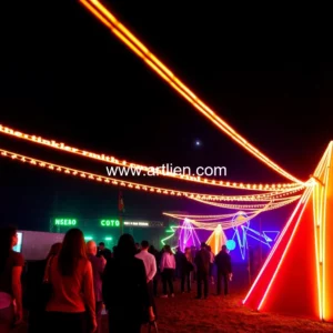 Artistic representation for Norfolk ignites with neon: kick-off of the vibrant neon festival