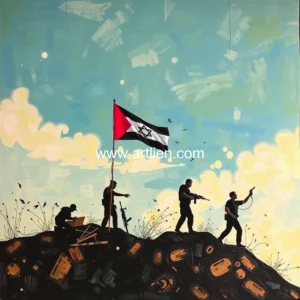 Artistic representation for Israeli artist makes neir tamid art during Gaza war Israel News
