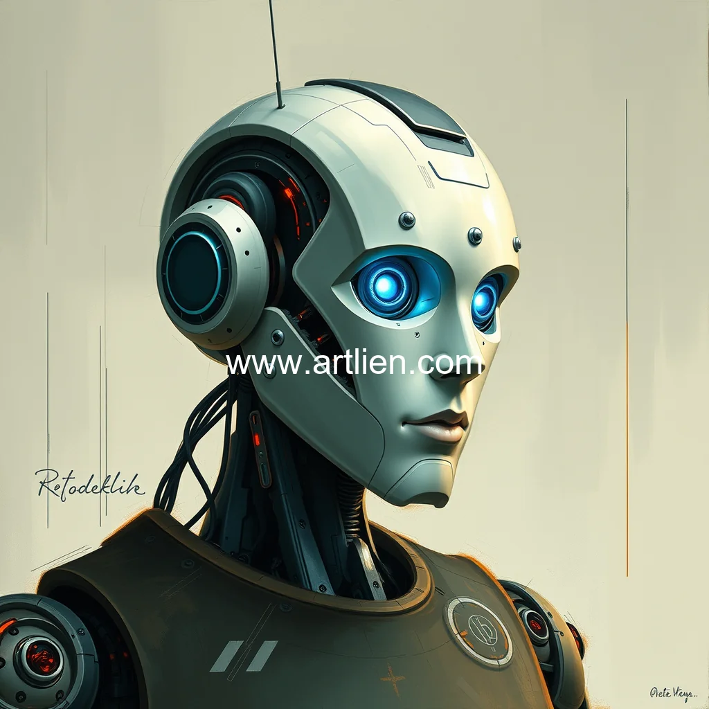 Artistic representation for First human robot portrait goes to auction