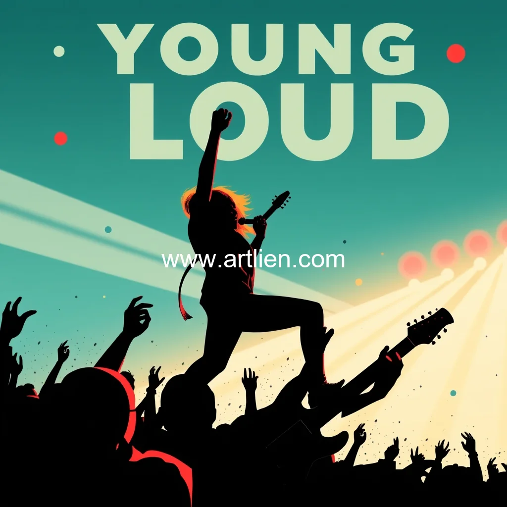 Artistic representation for 2nd edition of young & loud festival: unleash your inner rockstar in ho,