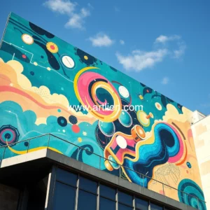 Artistic representation for Mural combines art and technology through augmented reality