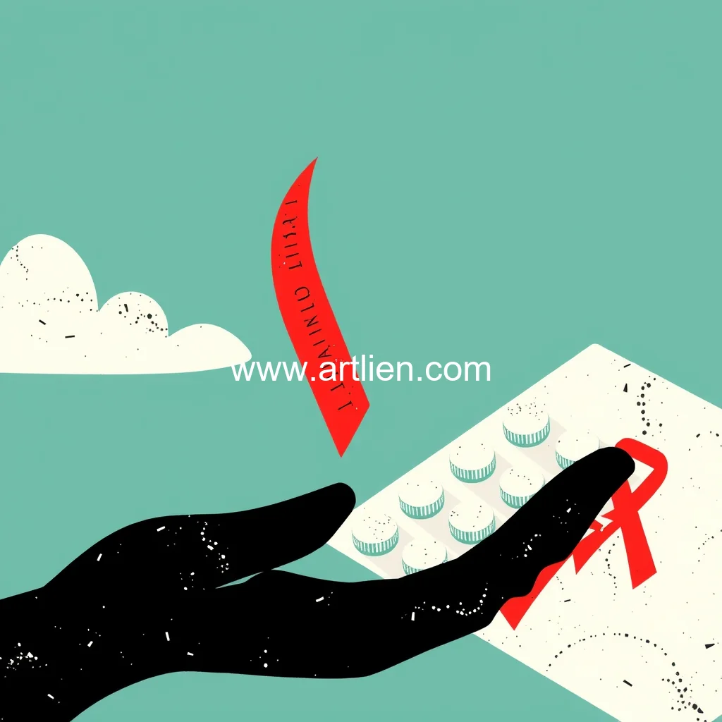 Artistic representation for HIV patients limited to one week ARV supplies amid shortages