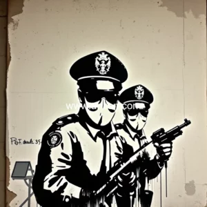 Artistic representation for Police bust art crime network forging Banksy Picasso
