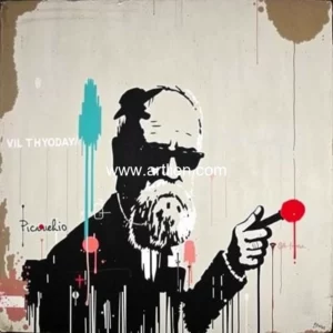 Artistic representation for Italian Police Bust Art Forgery Ring Seizing More Than 200 Million in Fake Works by Banksy Picasso and Others