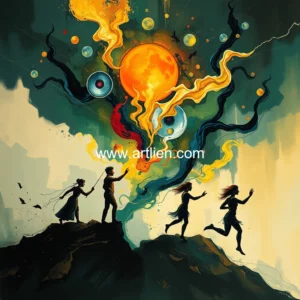 Artistic representation for Transformative power of art: catalyzing social and personal evolution.