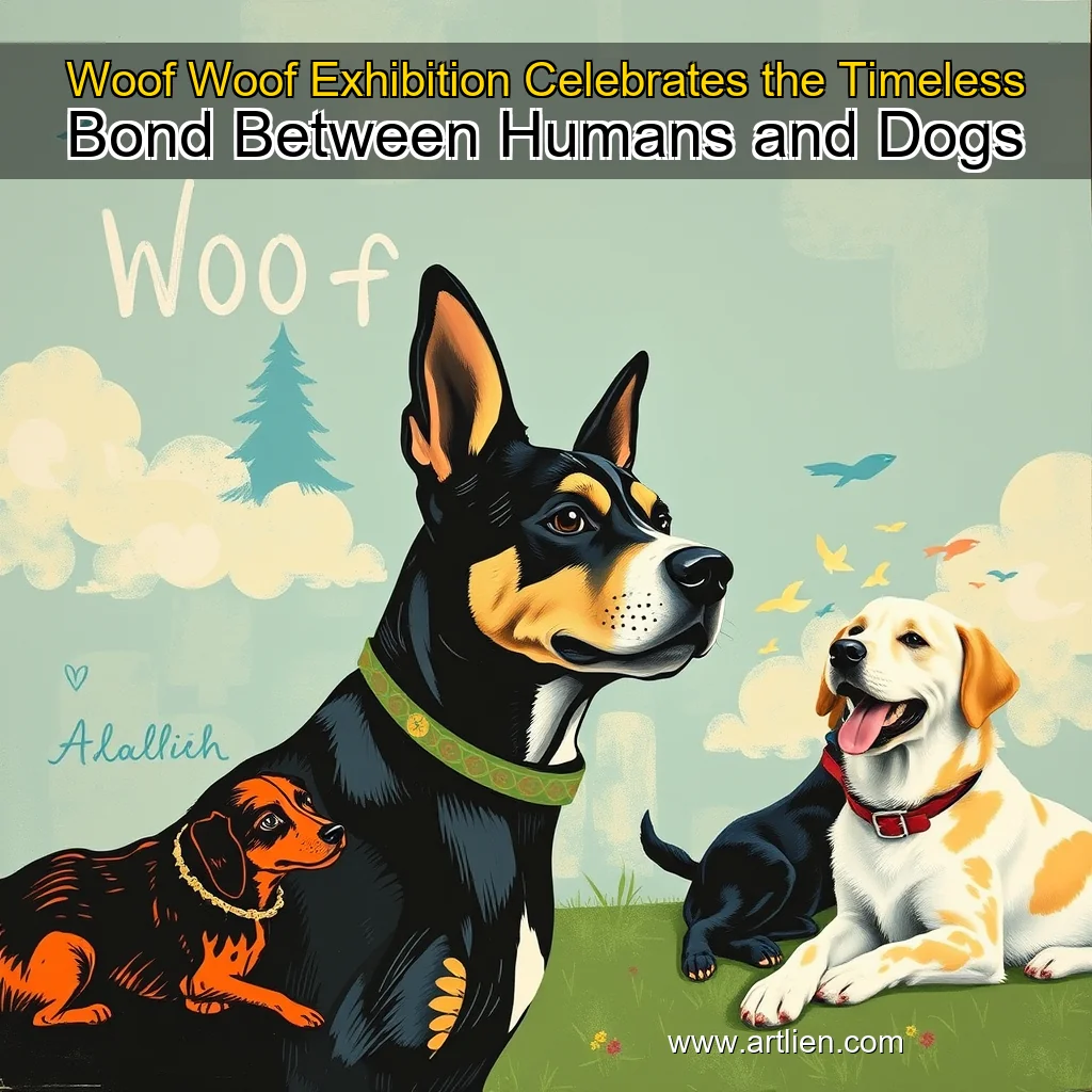 Artistic representation for Woof Woof Exhibition Celebrates the Timeless Bond Between Humans and Dogs