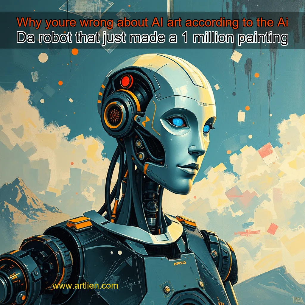Artistic representation for Why youre wrong about AI art according to the Ai Da robot that just made a 1 million painting