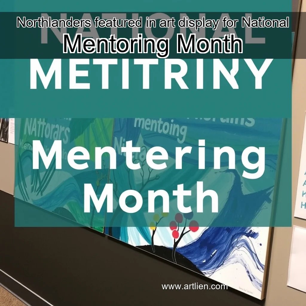 Artistic representation for Northlanders featured in art display for National Mentoring Month