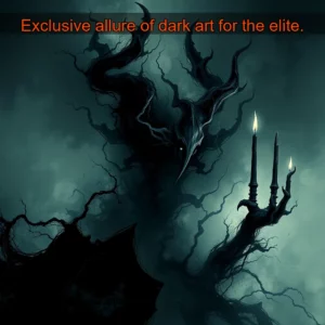 Artistic representation for Exclusive allure of dark art for the elite.