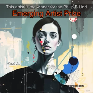 Artistic representation for This artist is the winner for the Philip B Lind Emerging Artist Prize