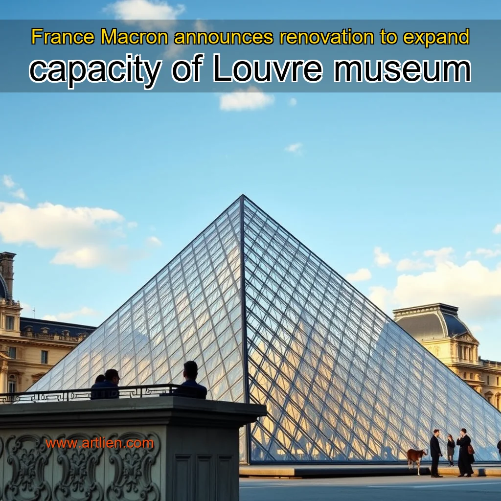 Artistic representation for France Macron announces renovation to expand capacity of Louvre museum
