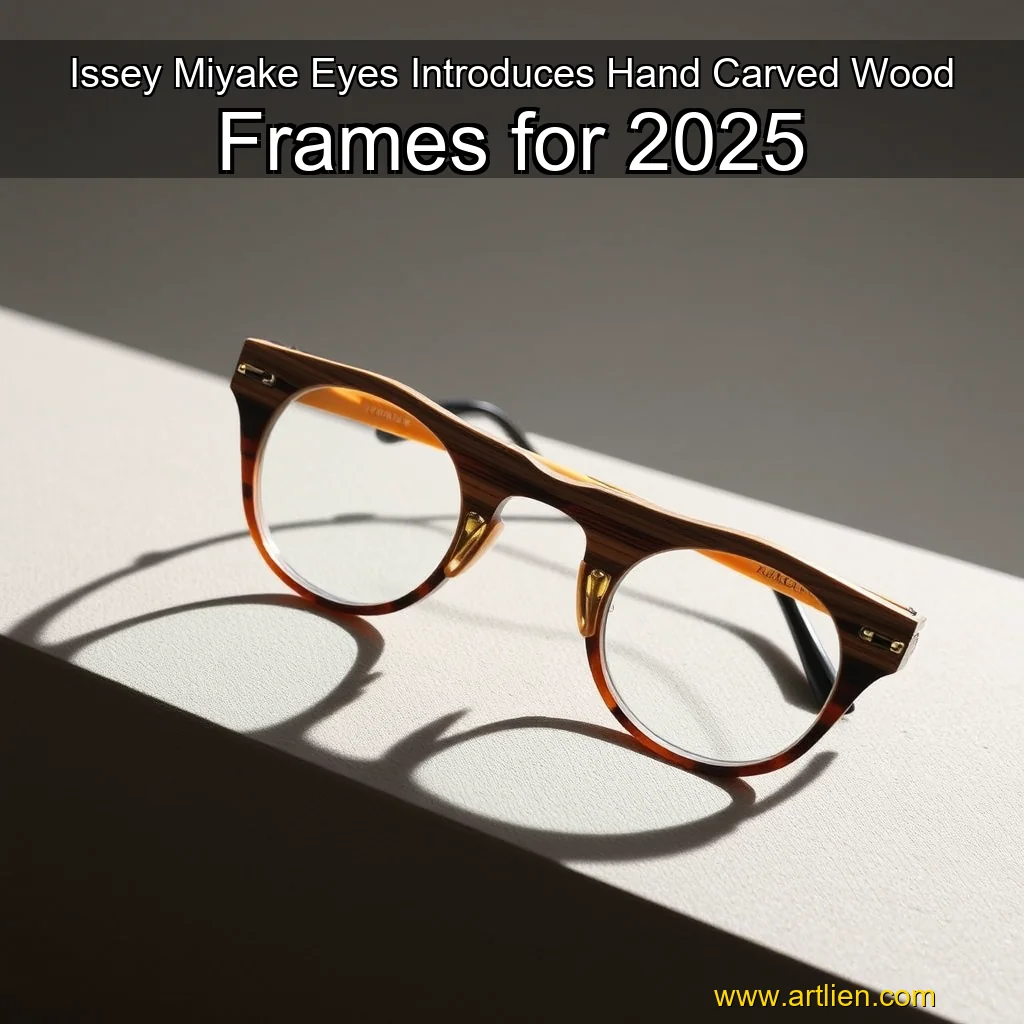 Artistic representation for Issey Miyake Eyes Introduces Hand Carved Wood Frames for 2025
