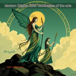 Artistic representation for Modern Brigids 2025 Goddesses of the arts