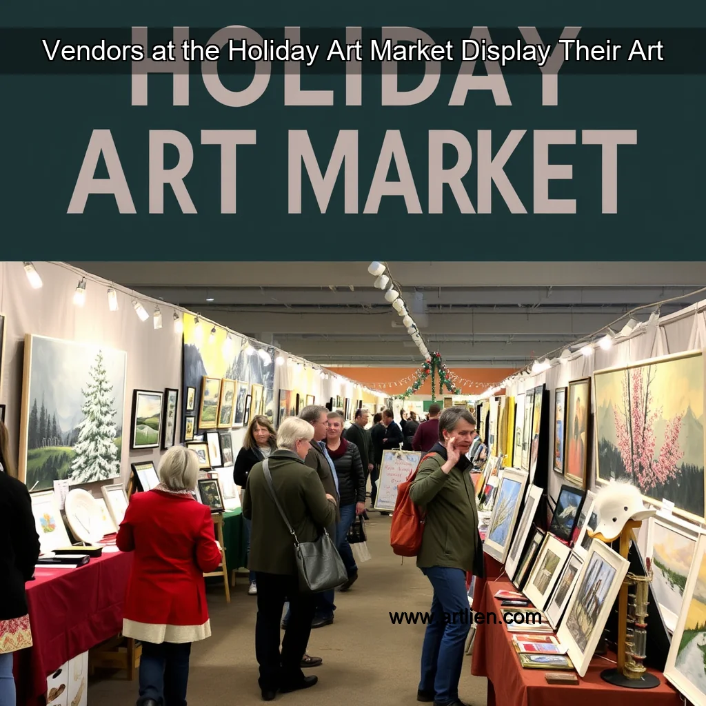 Artistic representation for Vendors at the Holiday Art Market Display Their Art