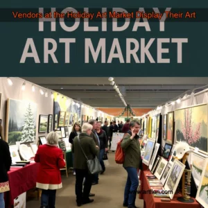 Artistic representation for Vendors at the Holiday Art Market Display Their Art