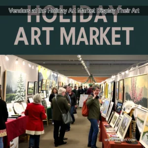 Artistic representation for Vendors at the Holiday Art Market Display Their Art