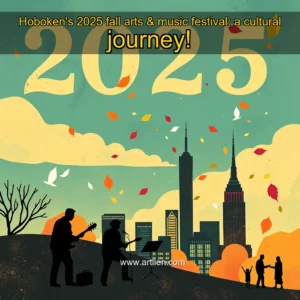 Artistic representation for Hoboken's 2025 fall arts & music festival: a cultural journey!