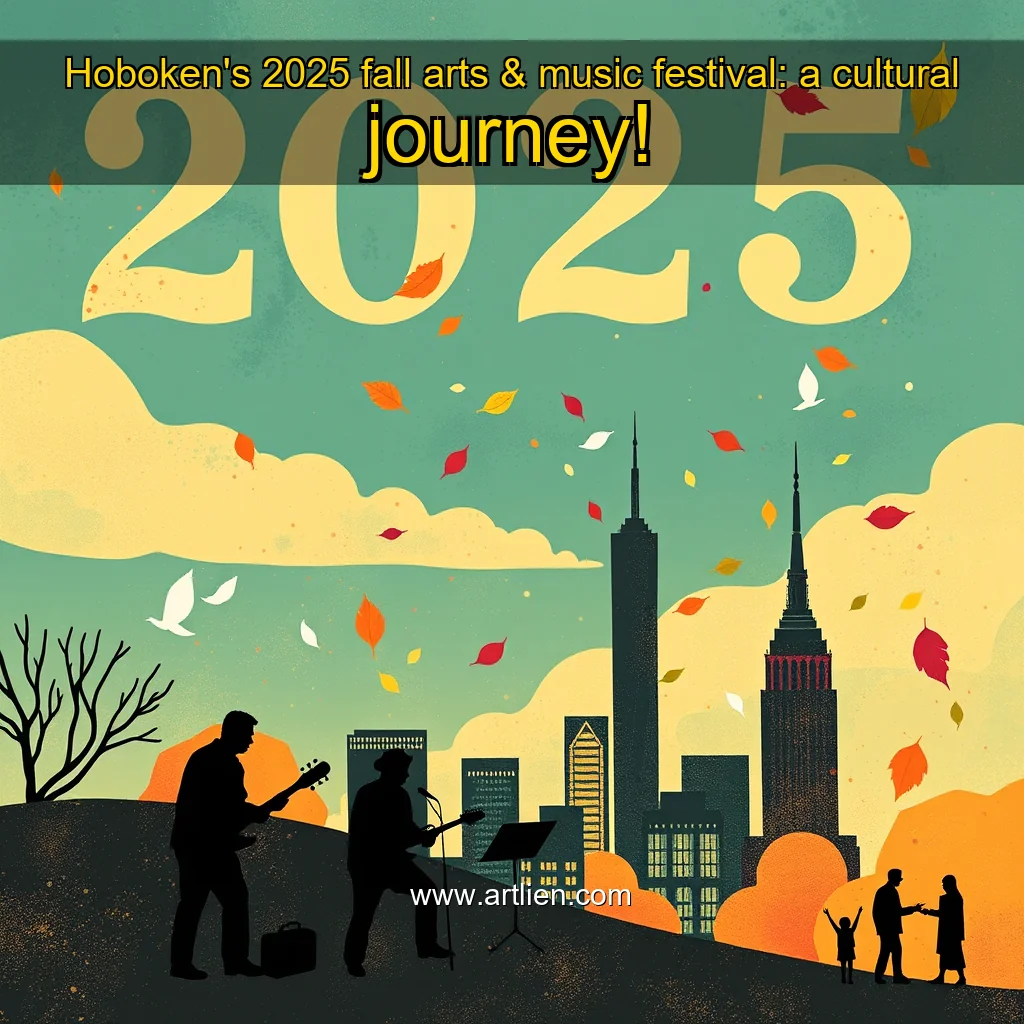 Artistic representation for Hoboken's 2025 fall arts & music festival: a cultural journey!