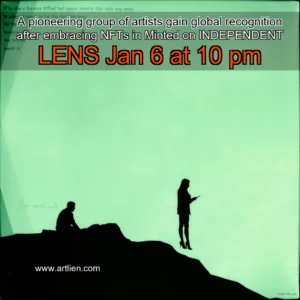 Artistic representation for A pioneering group of artists gain global recognition after embracing NFTs in Minted on INDEPENDENT LENS Jan 6 at 10 pm