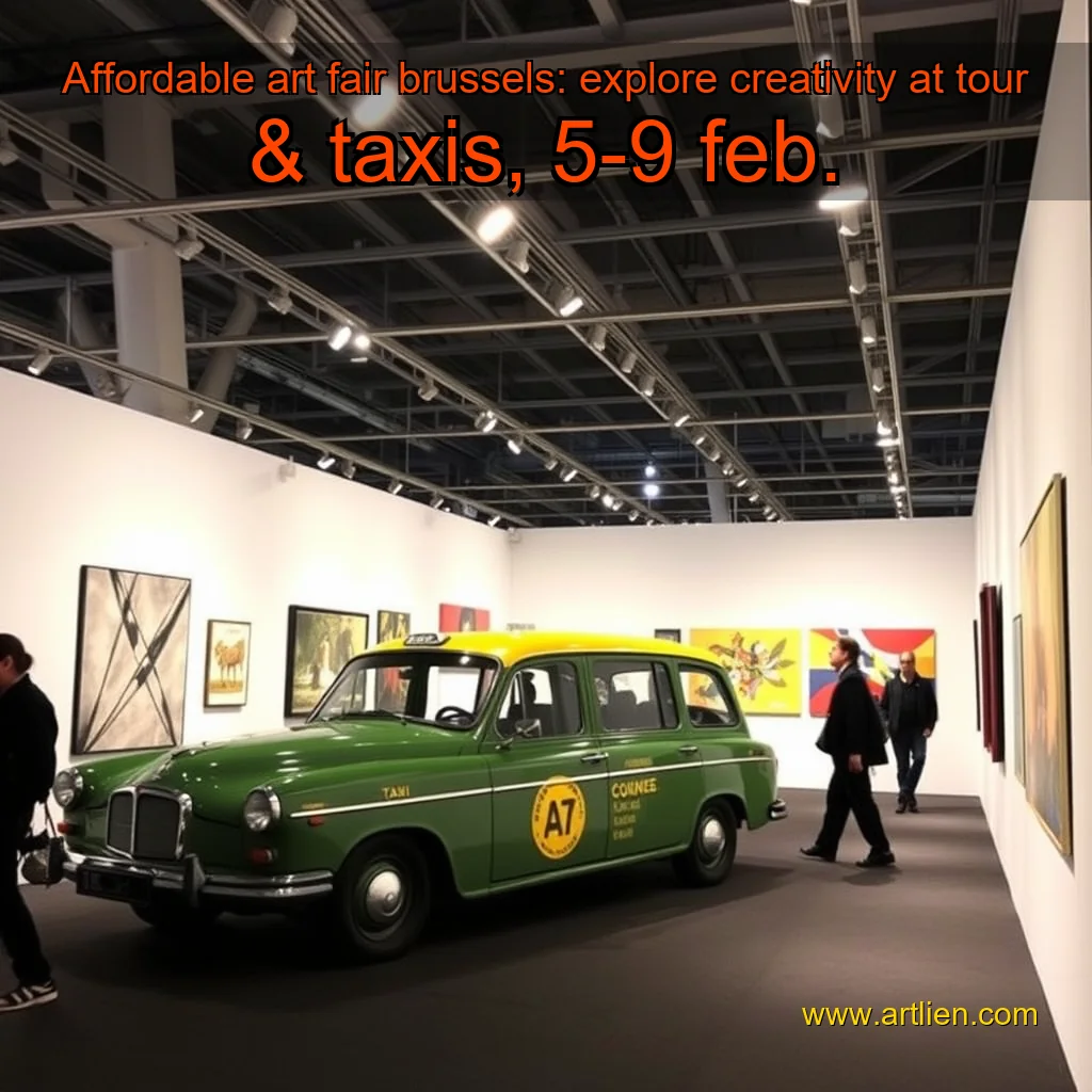 Artistic representation for Affordable art fair brussels: explore creativity at tour & taxis, 5-9 feb.