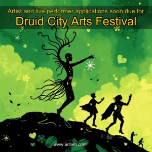 Artistic representation for Artist and live performer applications soon due for Druid City Arts Festival