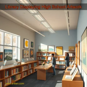 Artistic representation for Library Displaying High School Artwork