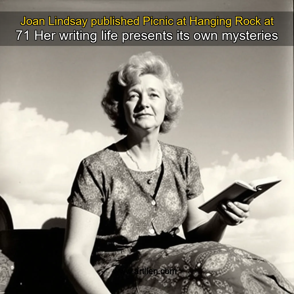 Artistic representation for Joan Lindsay published Picnic at Hanging Rock at 71 Her writing life presents its own mysteries