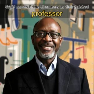 Artistic representation for SAIC names Eddie Chambers as distinguished professor