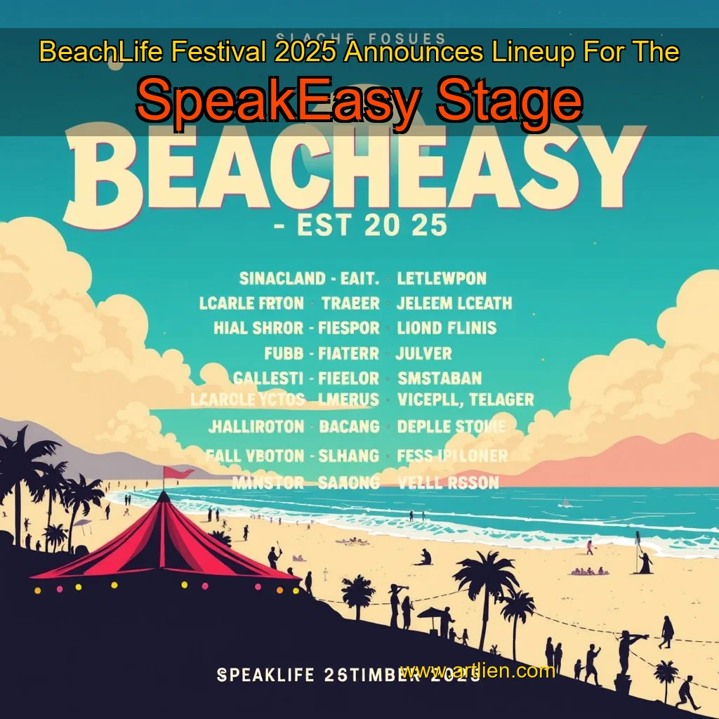 Artistic representation for BeachLife Festival 2025 Announces Lineup For The SpeakEasy Stage