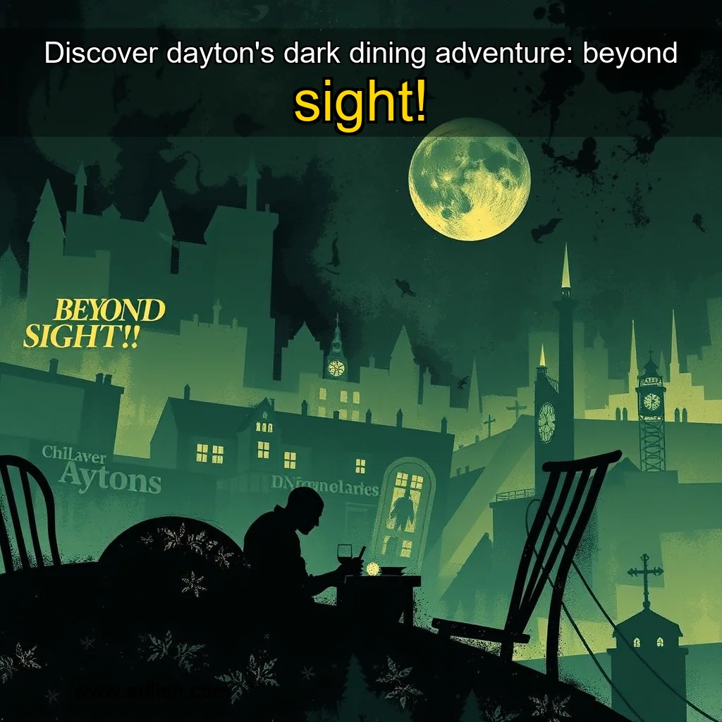 Artistic representation for Discover dayton's dark dining adventure: beyond sight!