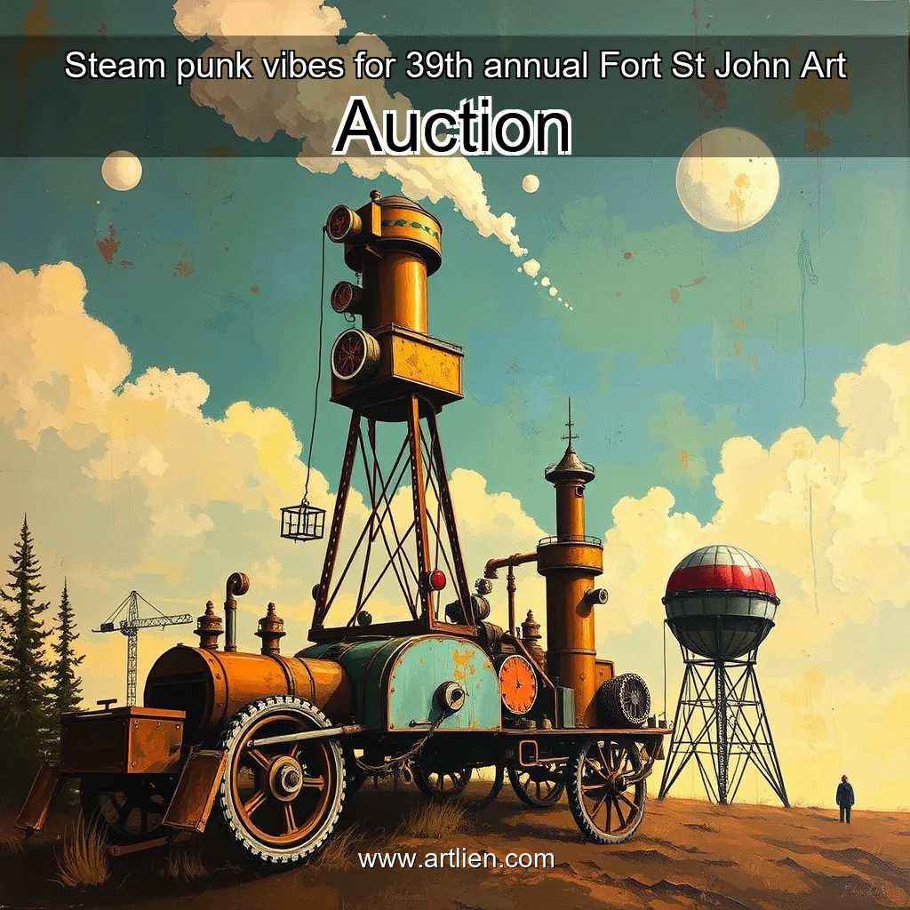 Artistic representation for Steam punk vibes for 39th annual Fort St John Art Auction