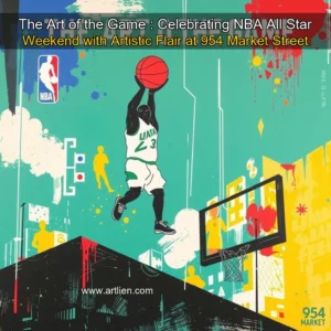 Artistic representation for The Art of the Game : Celebrating NBA All Star Weekend with Artistic Flair at 954 Market Street