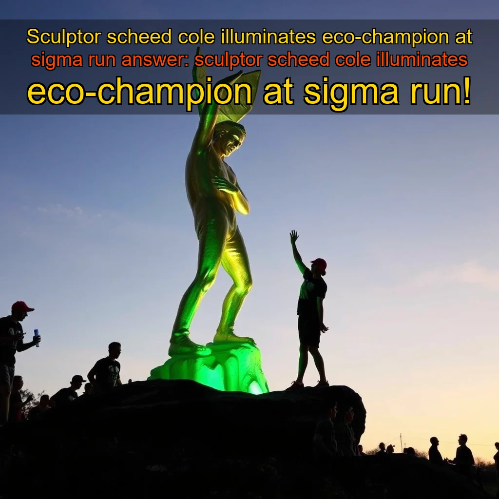 Artistic representation for Sculptor scheed cole illuminates eco-champion at sigma run answer: sculptor scheed cole illuminates eco-champion at sigma run!