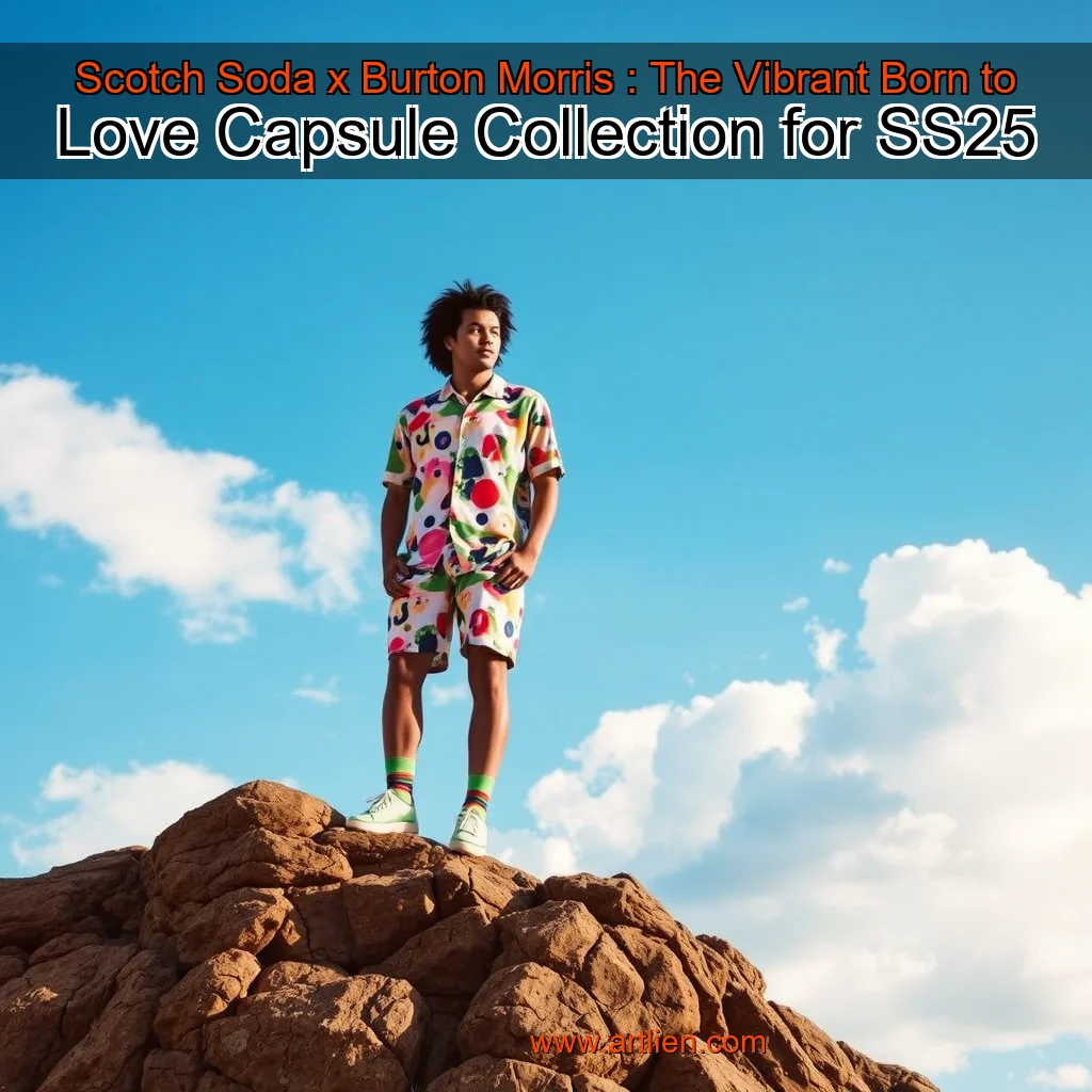 Artistic representation for Scotch Soda x Burton Morris : The Vibrant Born to Love Capsule Collection for SS25