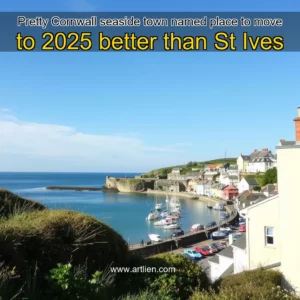 Artistic representation for Pretty Cornwall seaside town named place to move to 2025 better than St Ives