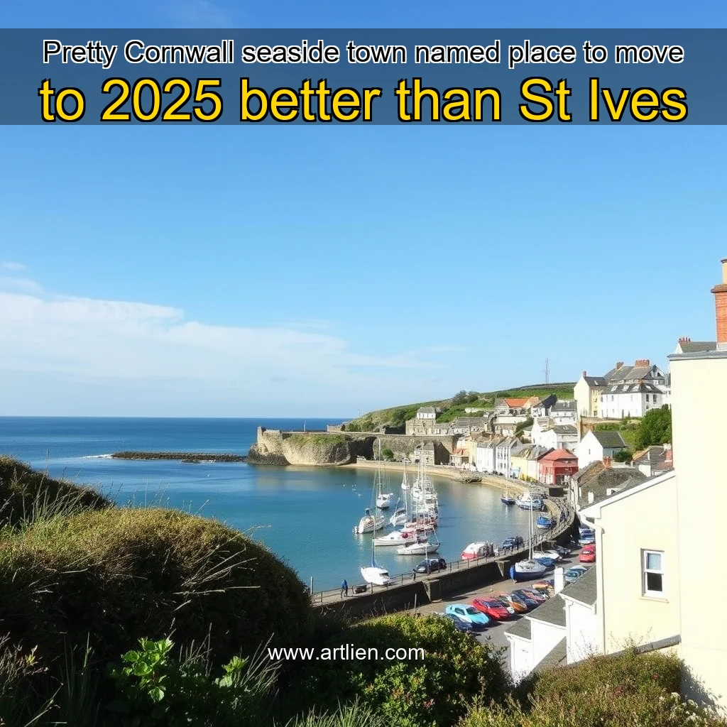 Artistic representation for Pretty Cornwall seaside town named place to move to 2025 better than St Ives