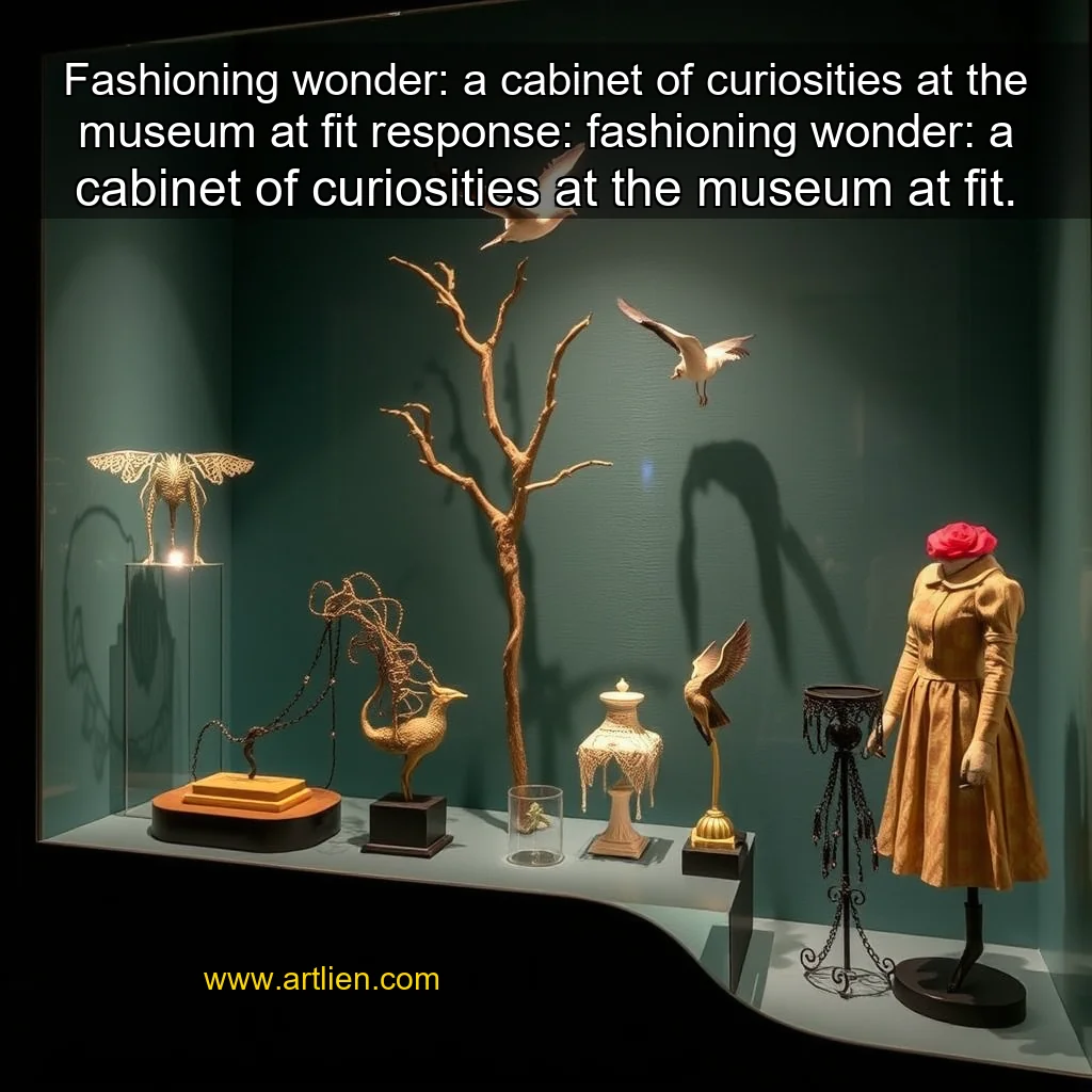 Artistic representation for Fashioning wonder: a cabinet of curiosities at the museum at fit response: fashioning wonder: a cabinet of curiosities at the museum at fit.