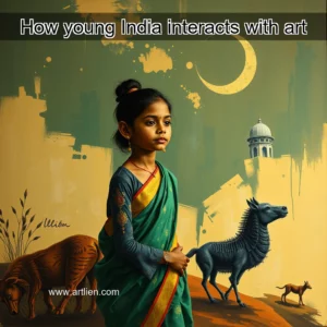 Artistic representation for How young India interacts with art