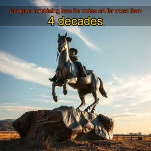 Artistic representation for Sculptor combining love for rodeo art for more than 4 decades