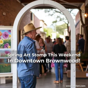 Artistic representation for Spring Art Stomp This Weekend In Downtown Brownwood!