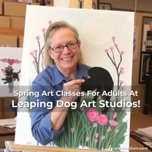 Artistic representation for Spring Art Classes For Adults At Leaping Dog Art Studios!