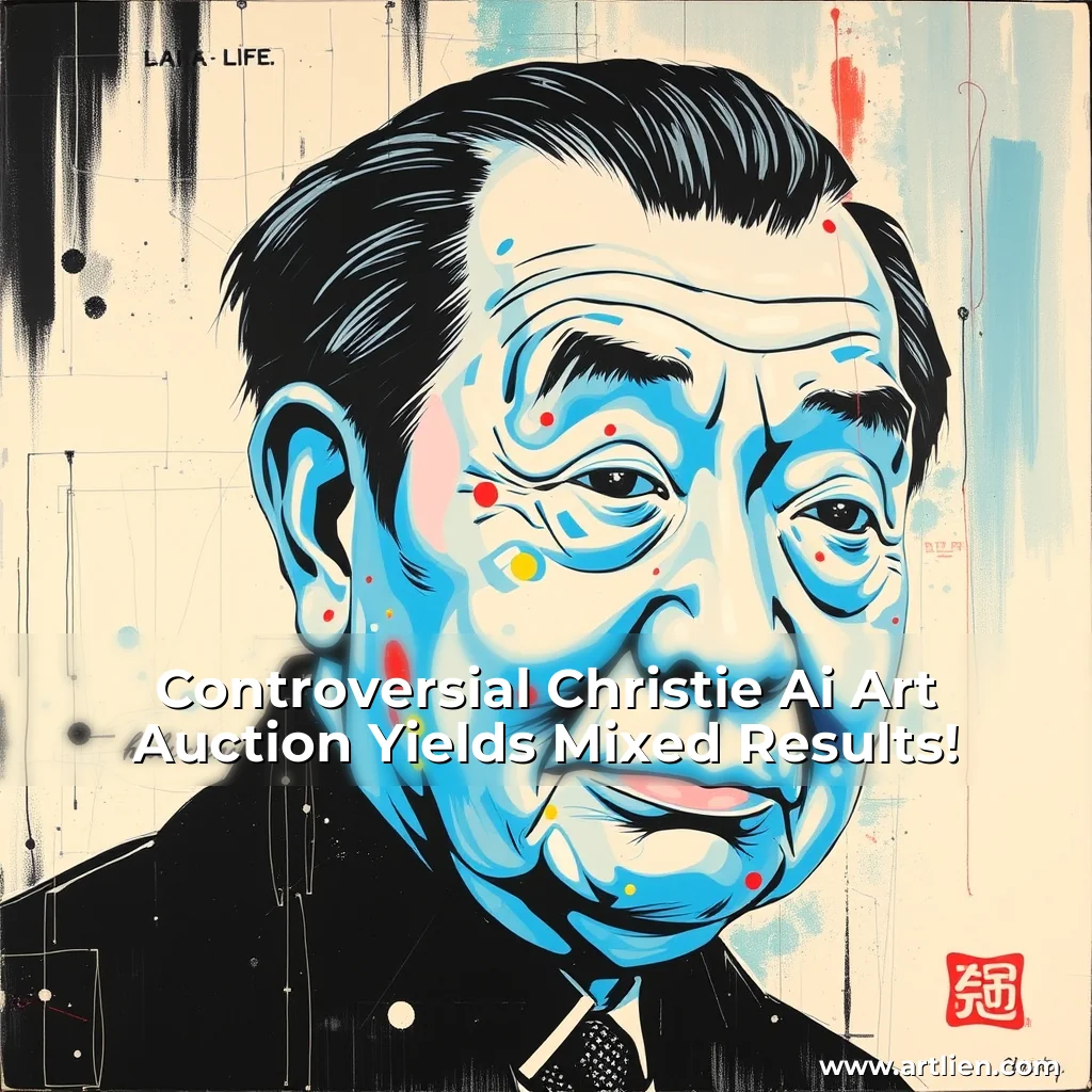 Artistic representation for Controversial Christie Ai Art Auction Yields Mixed Results!