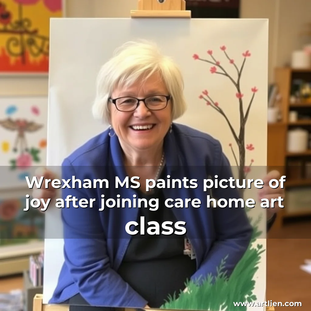 Artistic representation for Wrexham MS paints picture of joy after joining care home art class