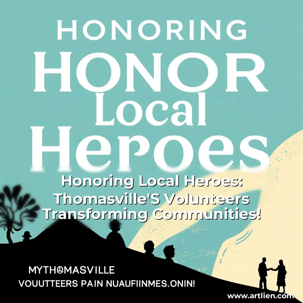 Artistic representation for Honoring Local Heroes: Thomasville'S Volunteers Transforming Communities!