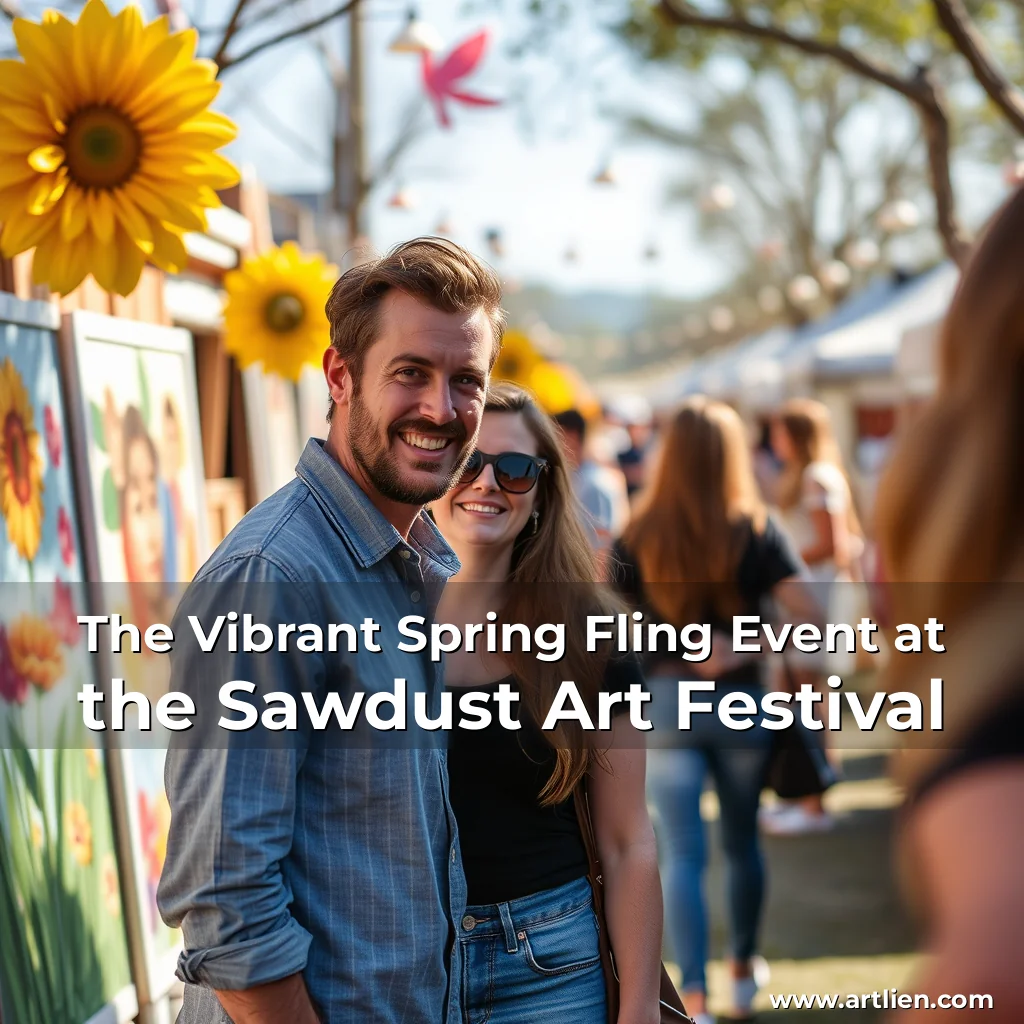 Artistic representation for The Vibrant Spring Fling Event at the Sawdust Art Festival